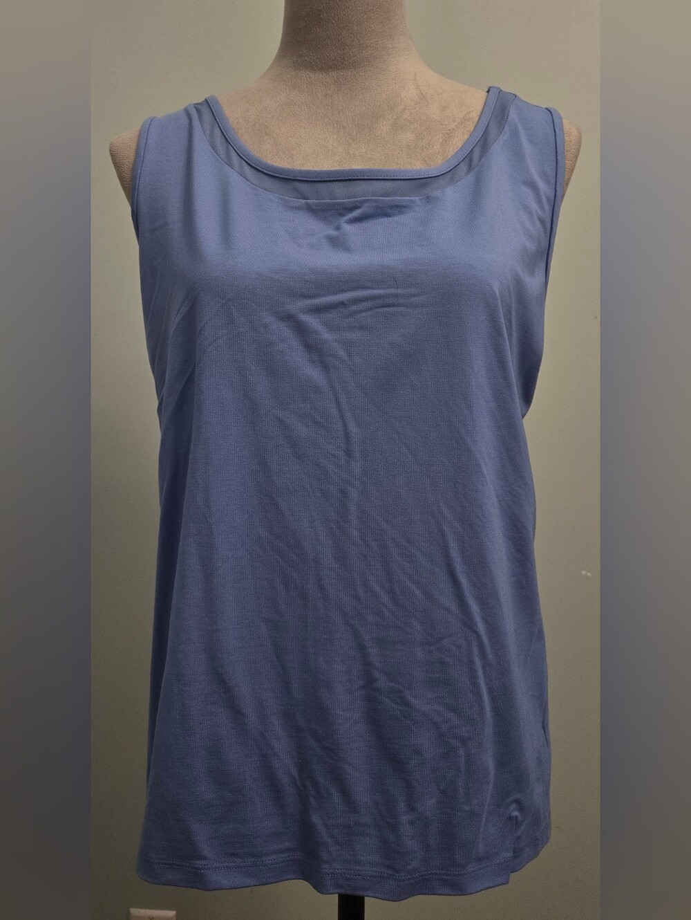 Talbots Scoop Neck Tank Top - Dusty Blue Petite 2XP